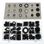 125pc Cable Grommet, Bulkhead Grommet and Blank Grommet Assortment - 12 Sizes
