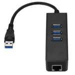 3-Port USB 3.0 Gigabit Ethernet RJ45 Adapter for PC and Mac
