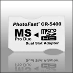 2x MicroSDHC to MS Pro Duo adapter with dual MicroSDHC slot