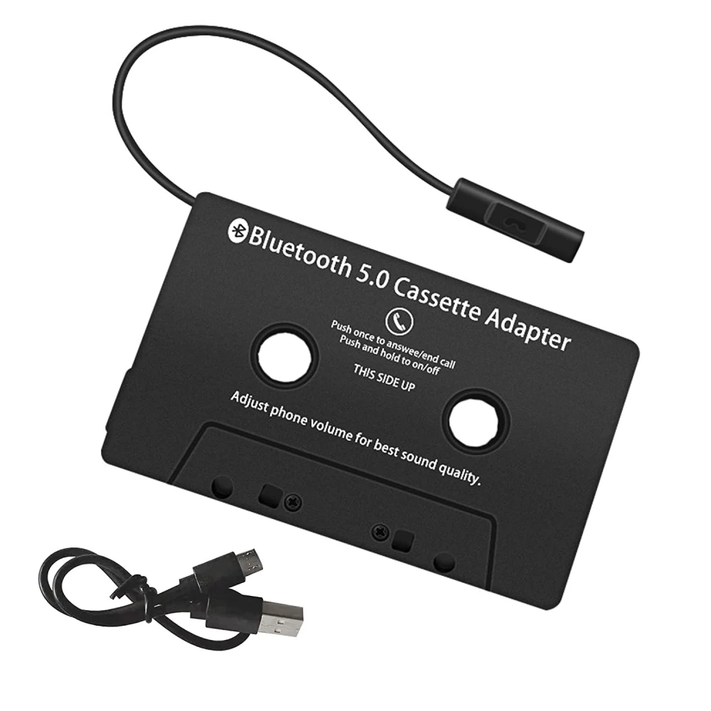 Bluetooth cassette adapter for car with hands-free and Bluetooth 5.0