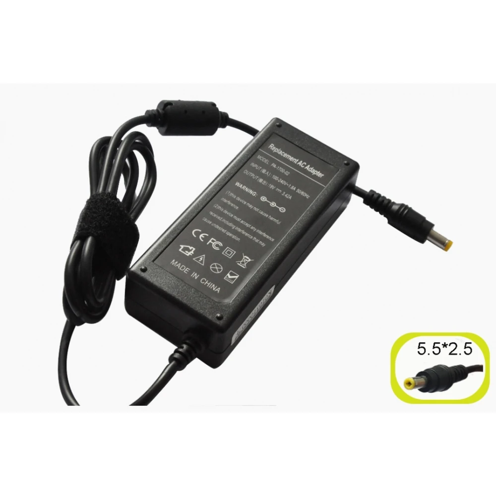 Compatible Acer 65W 19V 3.42A power adapter for laptops