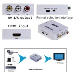 Adaptador HDMI a AV RCA con cable USB de alimentación incluido