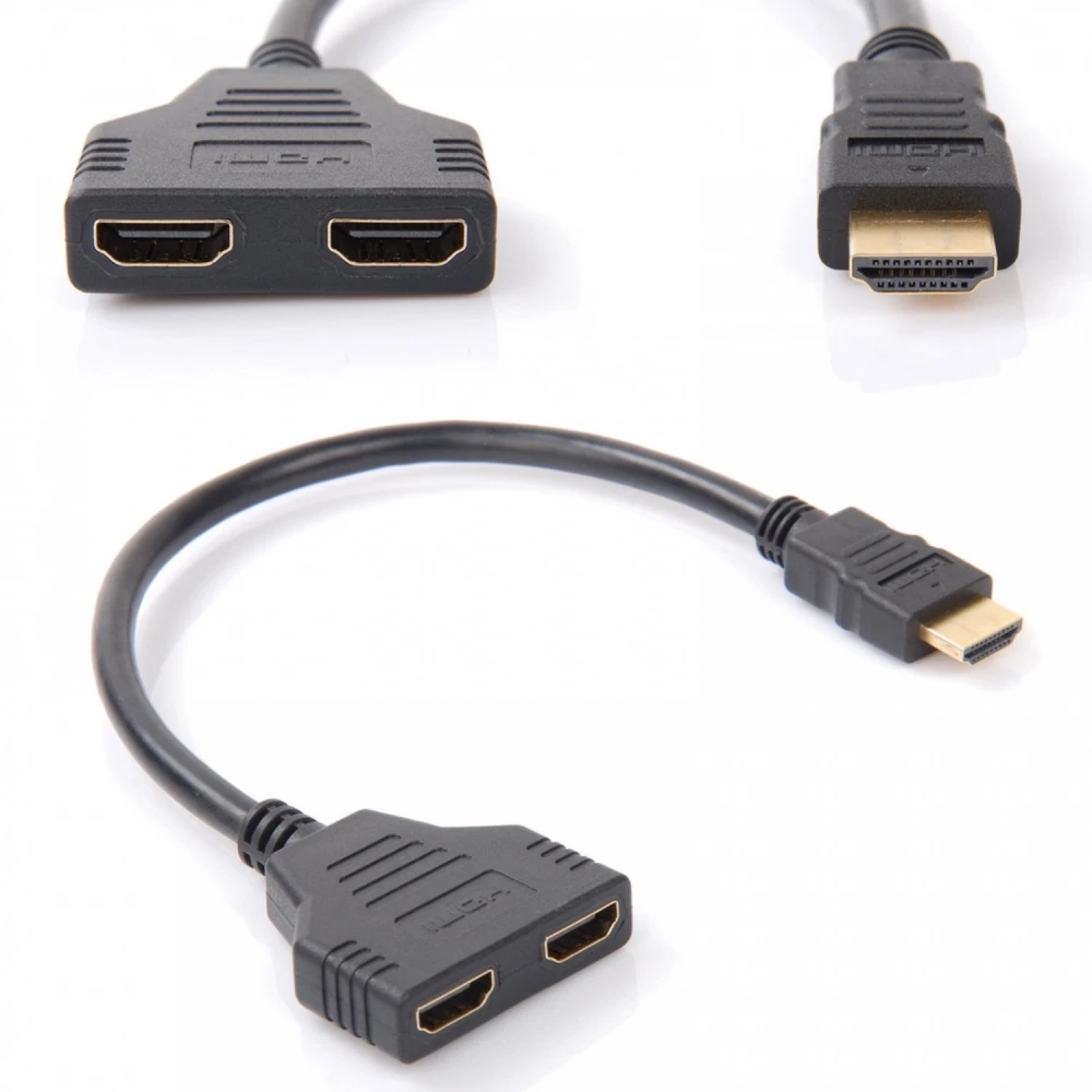 satkit HDMI male to 2 female HDMI splitter adapter