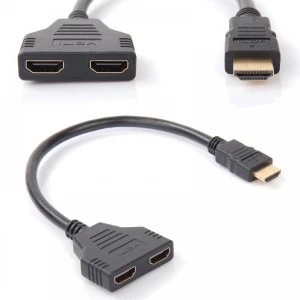 satkit satkit HDMI male to 2 female HDMI splitter adapter