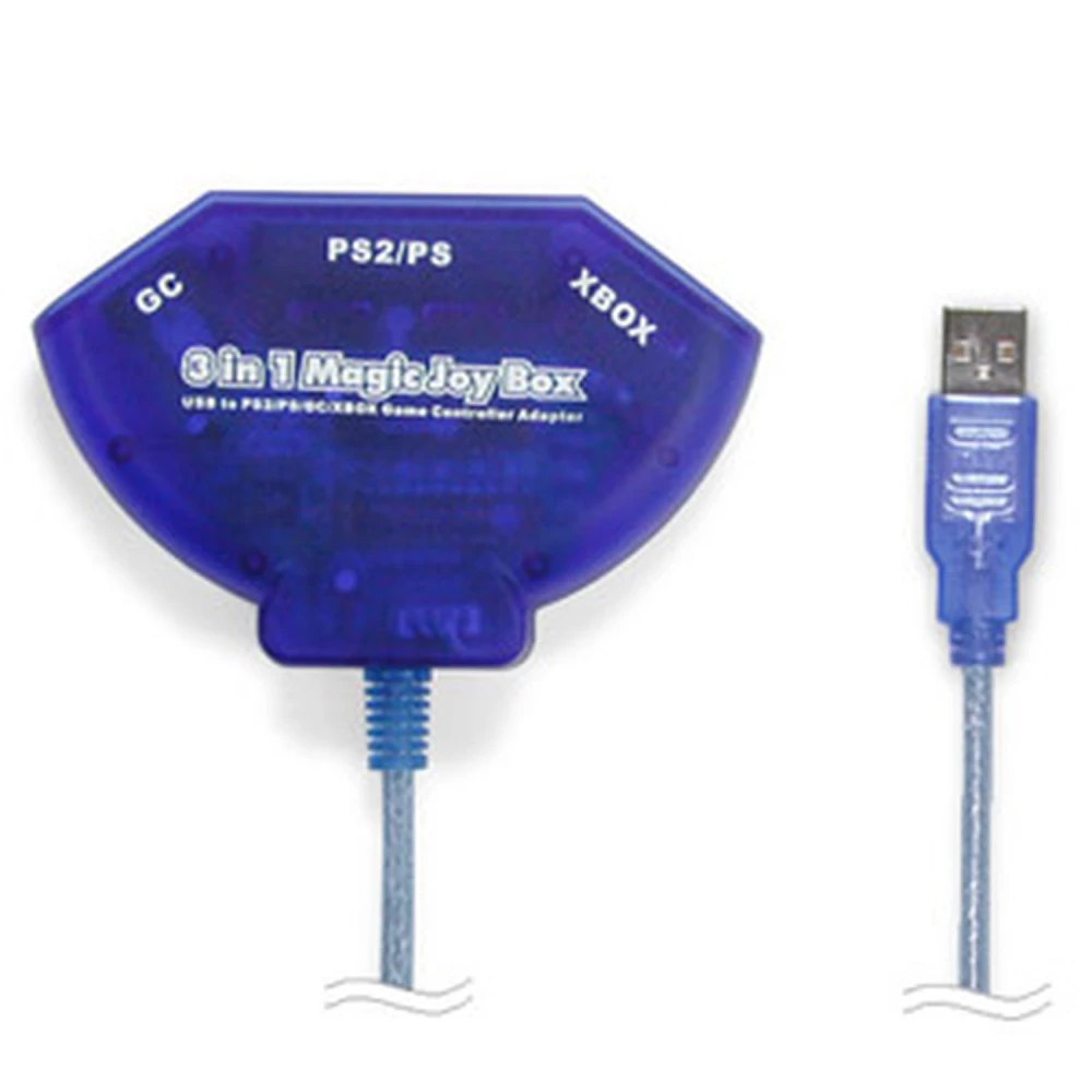 PS2 Xbox GameCube Controller to PC USB Adapter 3in1 Magic Joy Box