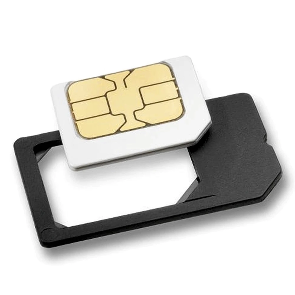 Black Flexible MicroSIM to SIM Adapter for iPhone and iPad