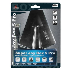 Super Joybox 5 Pro PS2 to PC Adapter with 4 Pads, Windows Compatible