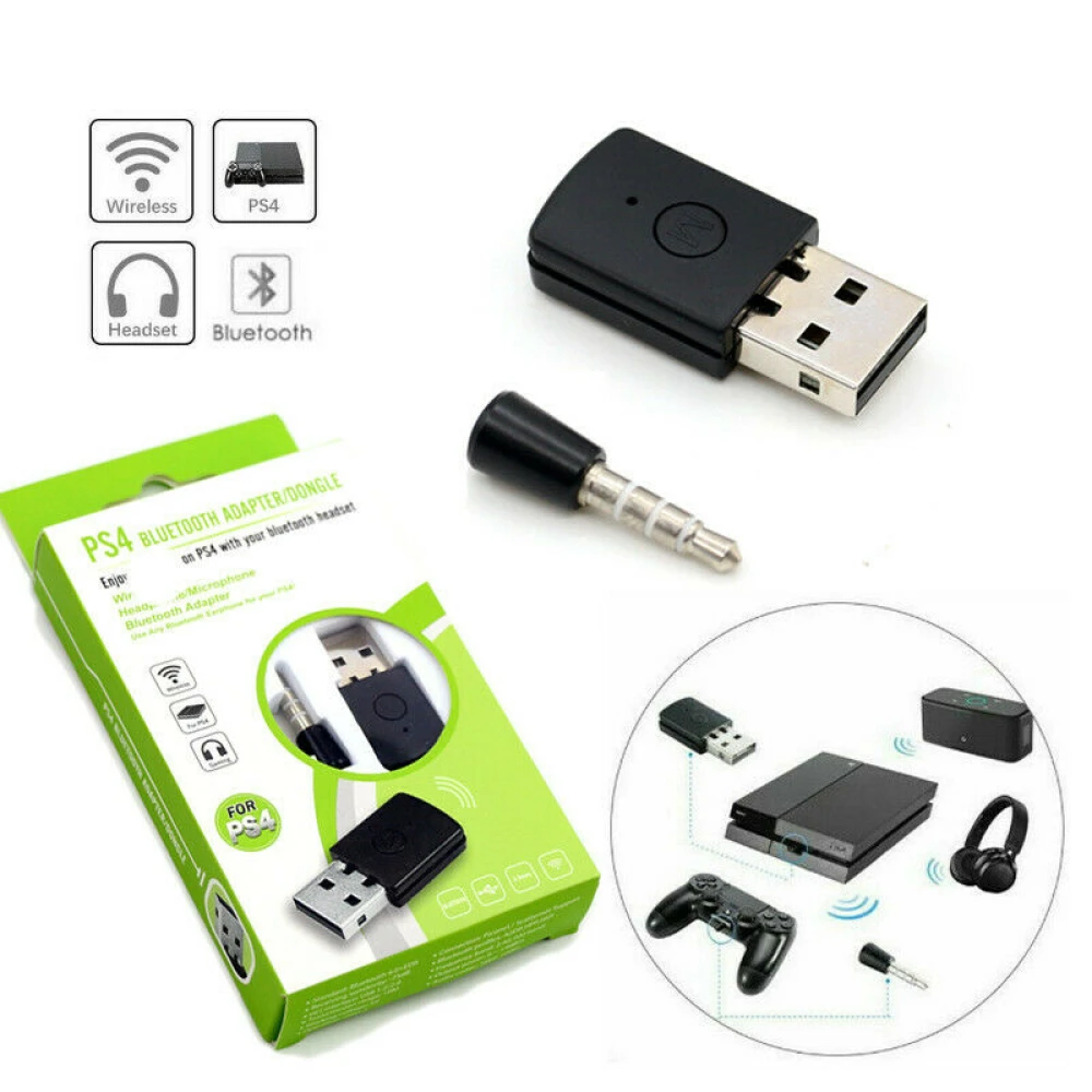 PS4 Bluetooth USB Adapter for Headsets with Wireless Microphone 4.0