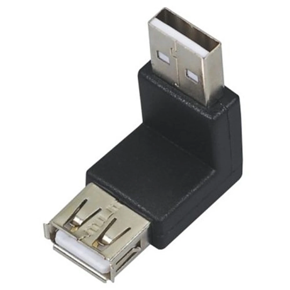 90° USB Male to Female Adapter for Compact, Secure Connections