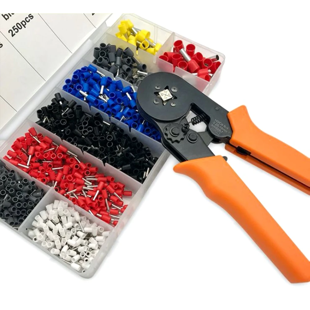 Crimping Pliers with Terminals 0.25-10 mm² - 1200-Piece Kit