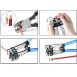 6-50mm² Crimping Pliers with Non-Slip Handles and Adjustable Rotation