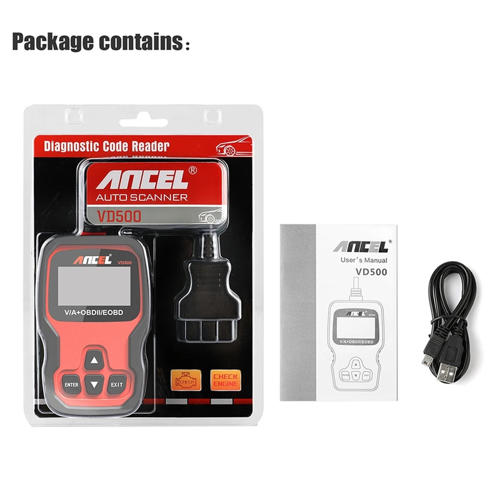 Ancel VD500 OBD2 for VW, Audi, Seat and Skoda - Code Reader