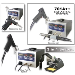 Aoyue 701a++ soldering station with integrated soldering iron and desoldering gun