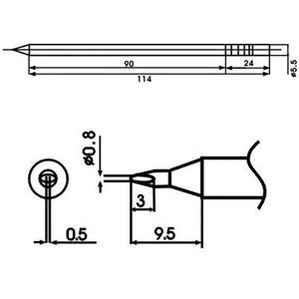 Aoyue LF-08D soldering iron tip with built-in resistor