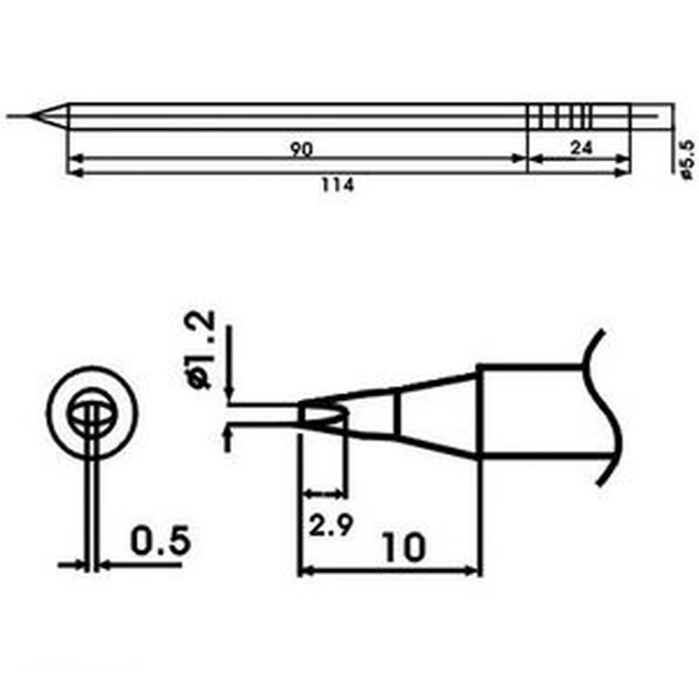 Aoyue LF-12D Soldering Iron Tip with Built-in Heater for Aoyue Soldering Irons