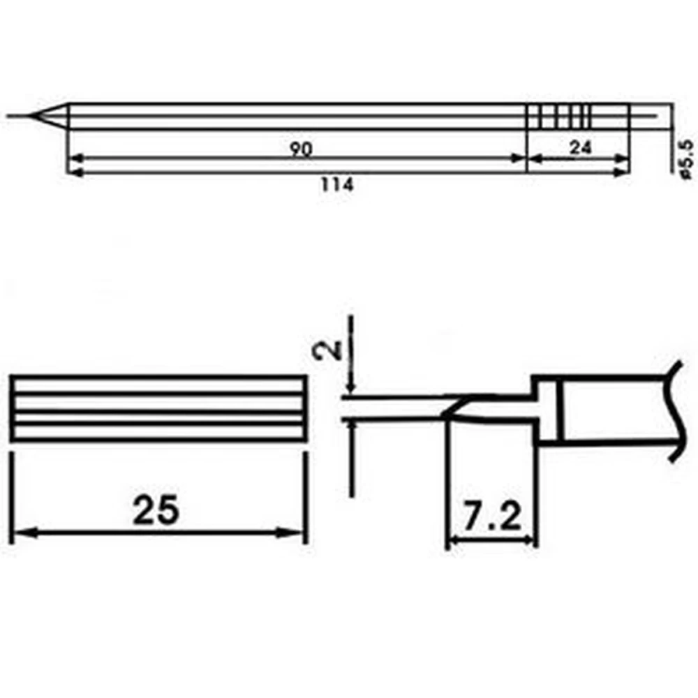 Aoyue LF-1403 soldering iron tip with built-in resistor for soldering stations