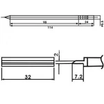 Aoyue LF-1404 soldering iron tip with heating element for soldering stations