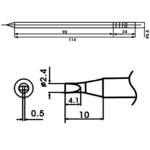 Aoyue LF-24D Soldering Iron Tip with Heating Element for Soldering Stations