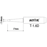 Aoyue T1,6d Soldering Iron Tip Replacement for Soldering Stations
