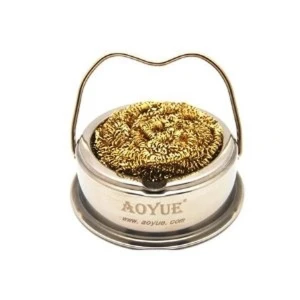 Aoyue Ty98 soldering iron tip cleaner with bronze and steel metal sponge