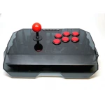 Control arcade Qanba N1 negro con carcasa transparente para juegos de lucha
