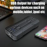 8000mAh Car Jump Starter S301 compact and safe with SOS LED torch