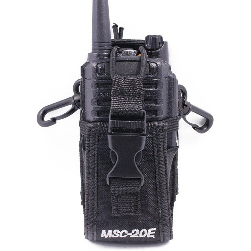 Detalle de la funda Baofeng MSC-20E para walkie talkie mostrando el material de nylon