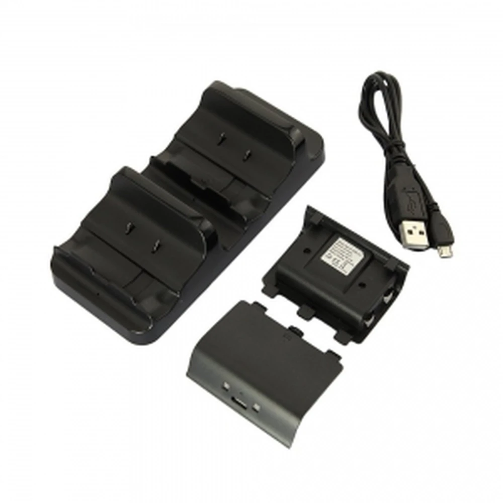 Dual charging dock for Xbox One with 2 rechargeable batteries satkit