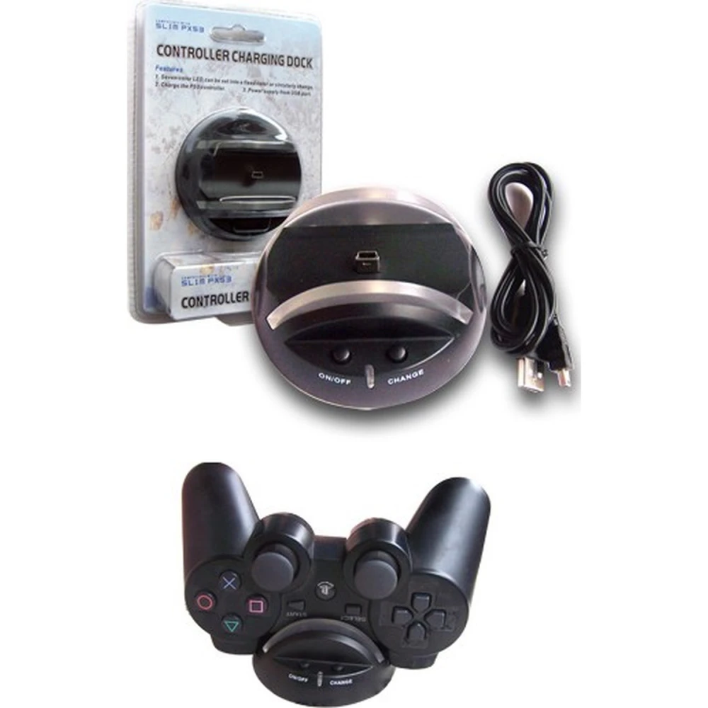 PS3 Controller Charging Dock with Official satkit Stand