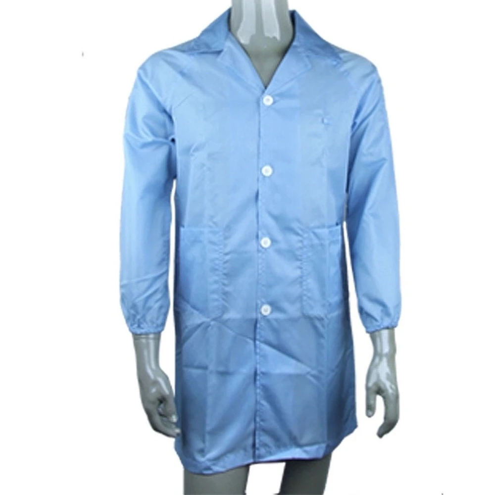Antistatic laboratory coat size L for protection in sensitive environments