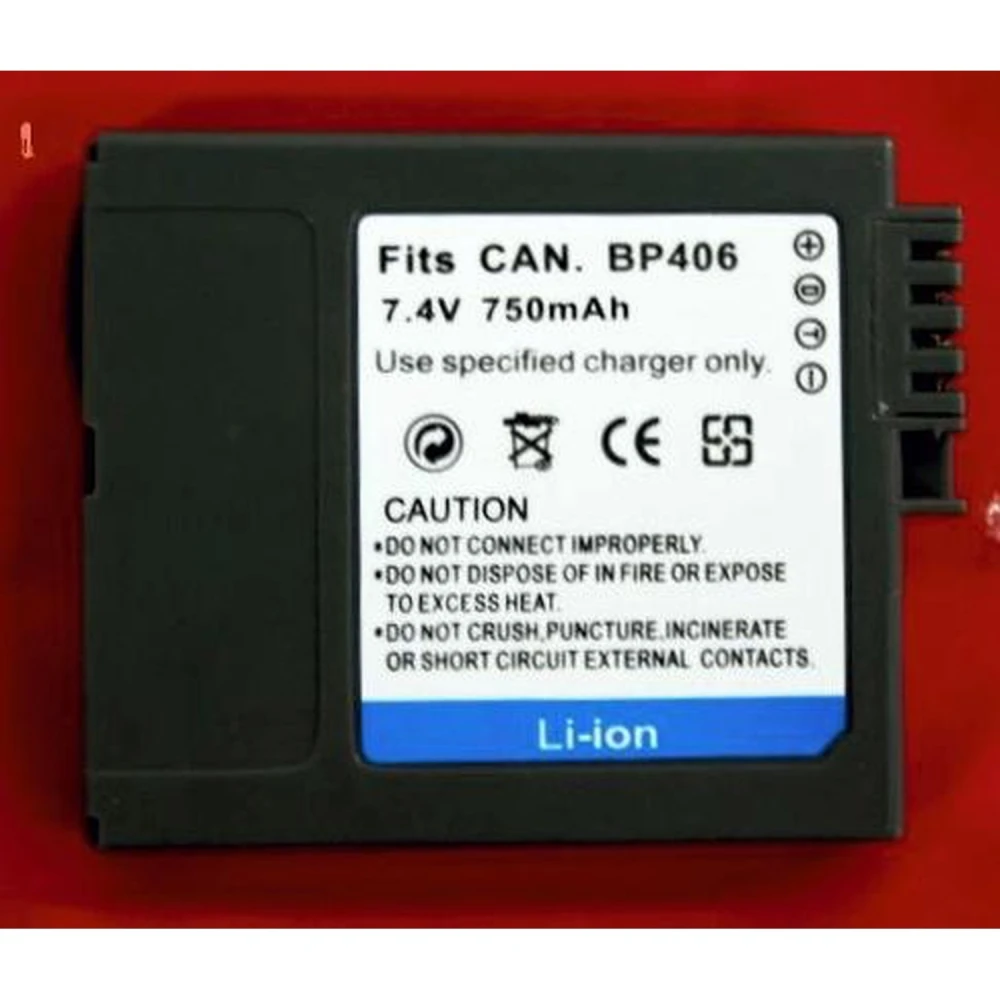 Compatible Canon BP-406/407 Battery for digital cameras and camcorders