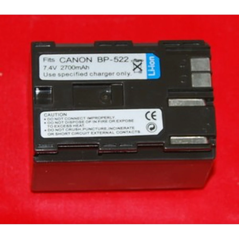 Compatible Canon BP-522 7.4V 2700mAh battery for Canon cameras