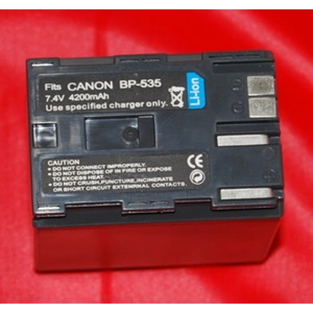 Compatible Canon BP-535 battery for Canon camcorders - High capacity and reliability