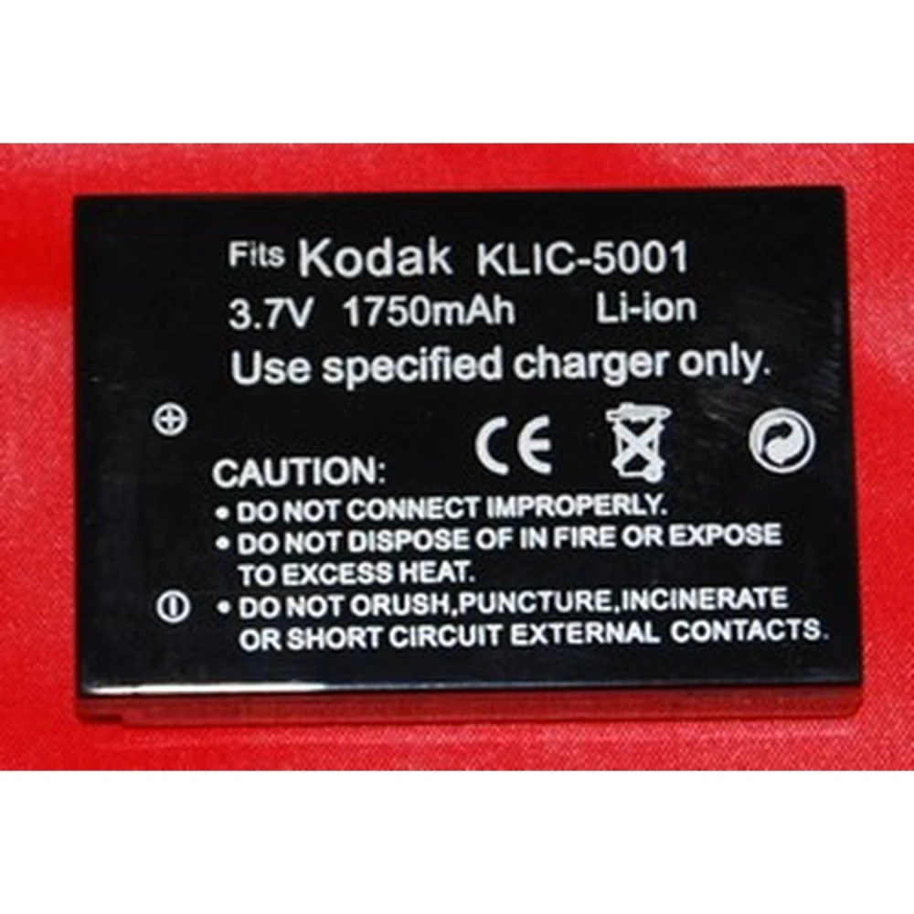 Compatible Kodak KLIC-5001 battery for digital cameras and camcorders