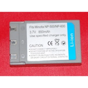 Compatible Minolta NP500 and NP600 Battery - Li-Ion 3.7V 850mAh