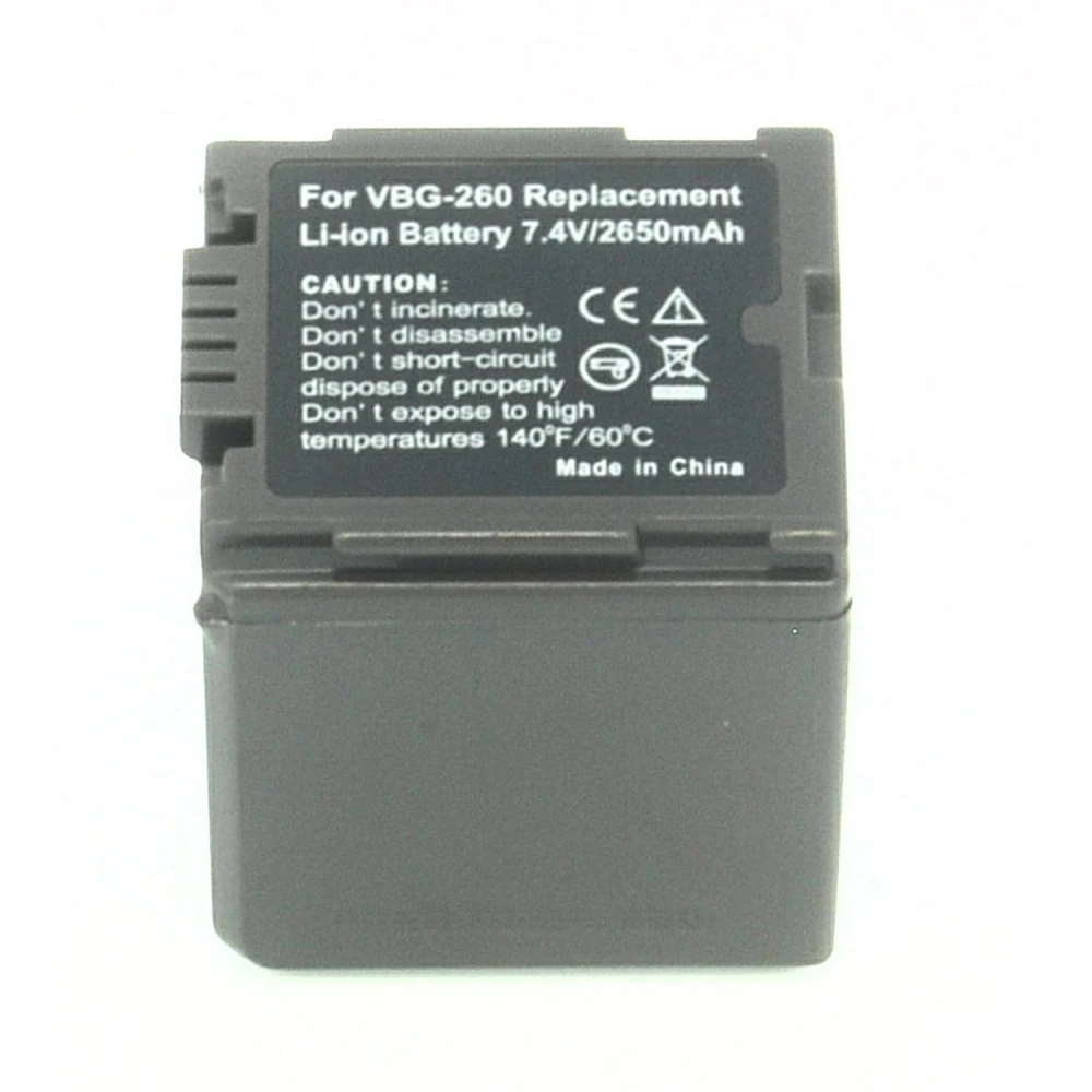 Compatible Panasonic VW-VBG260 Battery for digital cameras and camcorders