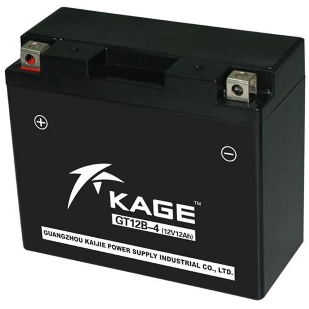 High-performance, long-life YT12-B4/YT12-BS/GT12B-4 gel motorcycle battery