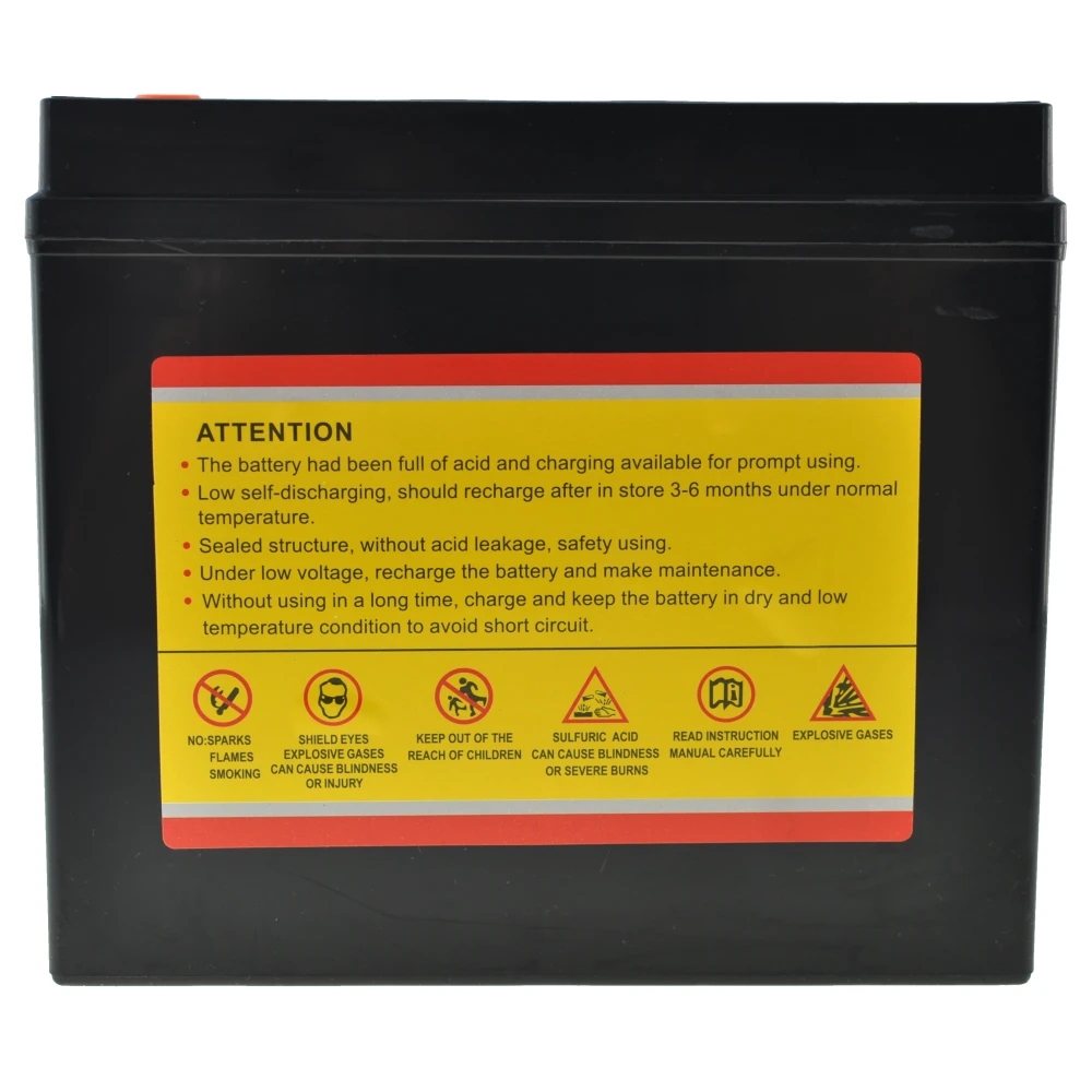 High-performance, long-life YTX20L-BS gel motorcycle battery 12V 20Ah
