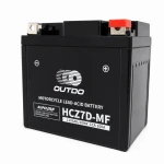 Motorcycle Battery AGM 12V 6Ah OUTDO HCZ7D-MF - Compatible Yuasa YTZ7S-BS / GTZ7S / ETZ7S