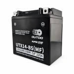 Motorcycle Battery AGM 12V 12Ah OUTDO UTX14-BS(MF) - Compatible Yuasa YTX14-BS / GTX14-BS / ETX14-BS