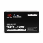 Motorcycle Battery AGM 12V 12Ah OUTDO YB12AL-BS(MF) - Compatible Yuasa YB12AL-A2 / GS YB12AL-A2 / 12N12-4A-1 (flooded similar)