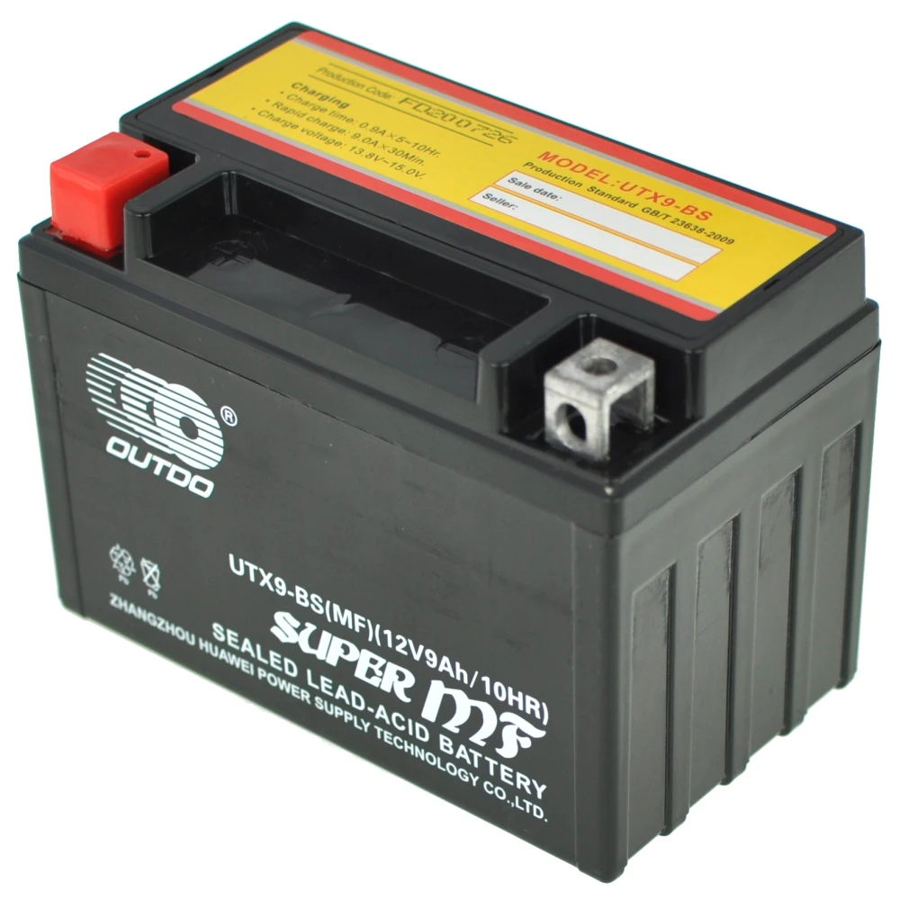 High-Performance, Long-Lasting UTX9A YTX9-BS Gel Motorcycle Battery