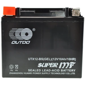 YTX12-BS Gel Motorcycle Battery - High-Performance Gel Battery