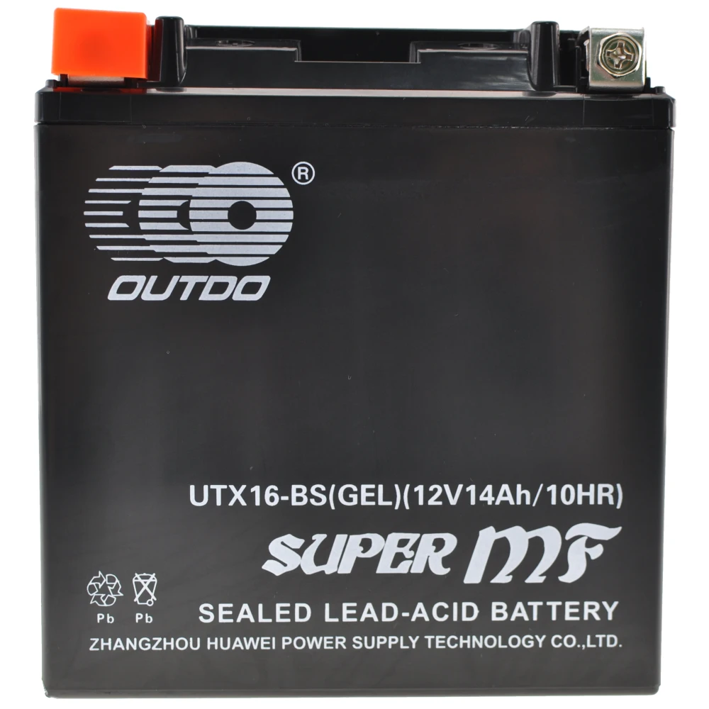 YTX16-BS Gel Motorcycle Battery - High-Performance Gel Battery