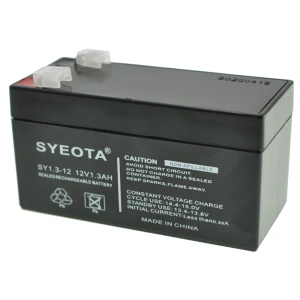 12V 1.3Ah Rechargeable Lead Acid Battery SY1.3-12 for Alarms, Scales and Toys