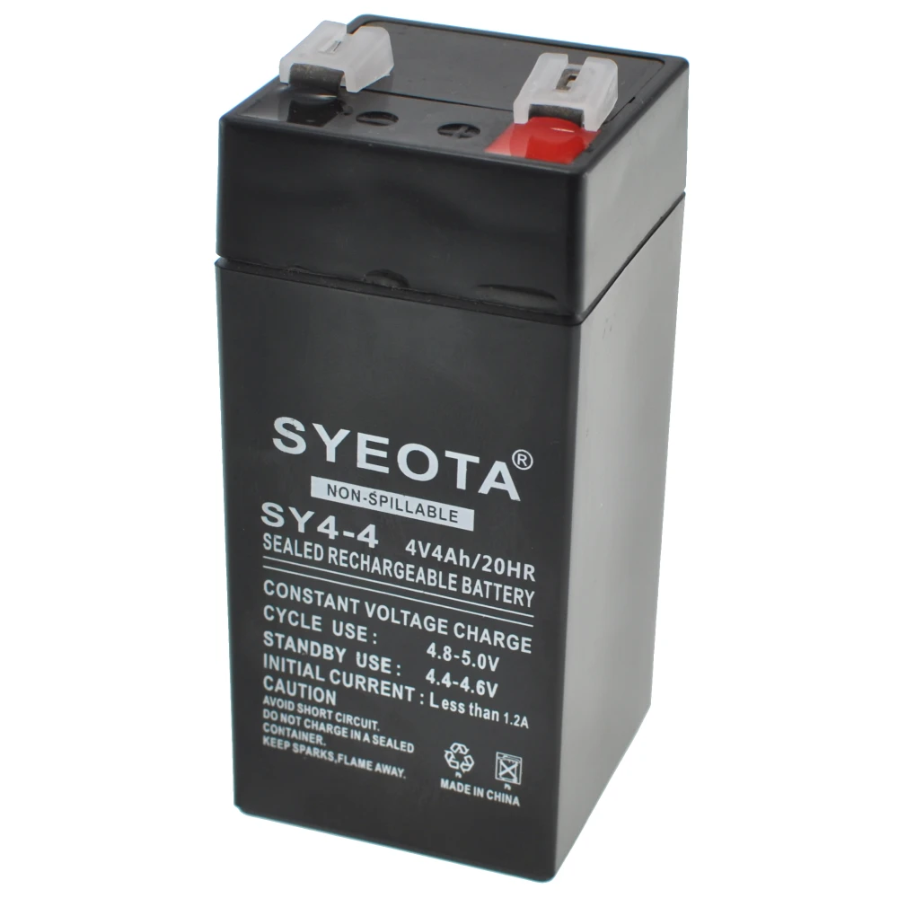 Rechargeable 4V 4Ah Lead Acid Battery SY4-4 for alarms, scales and toys