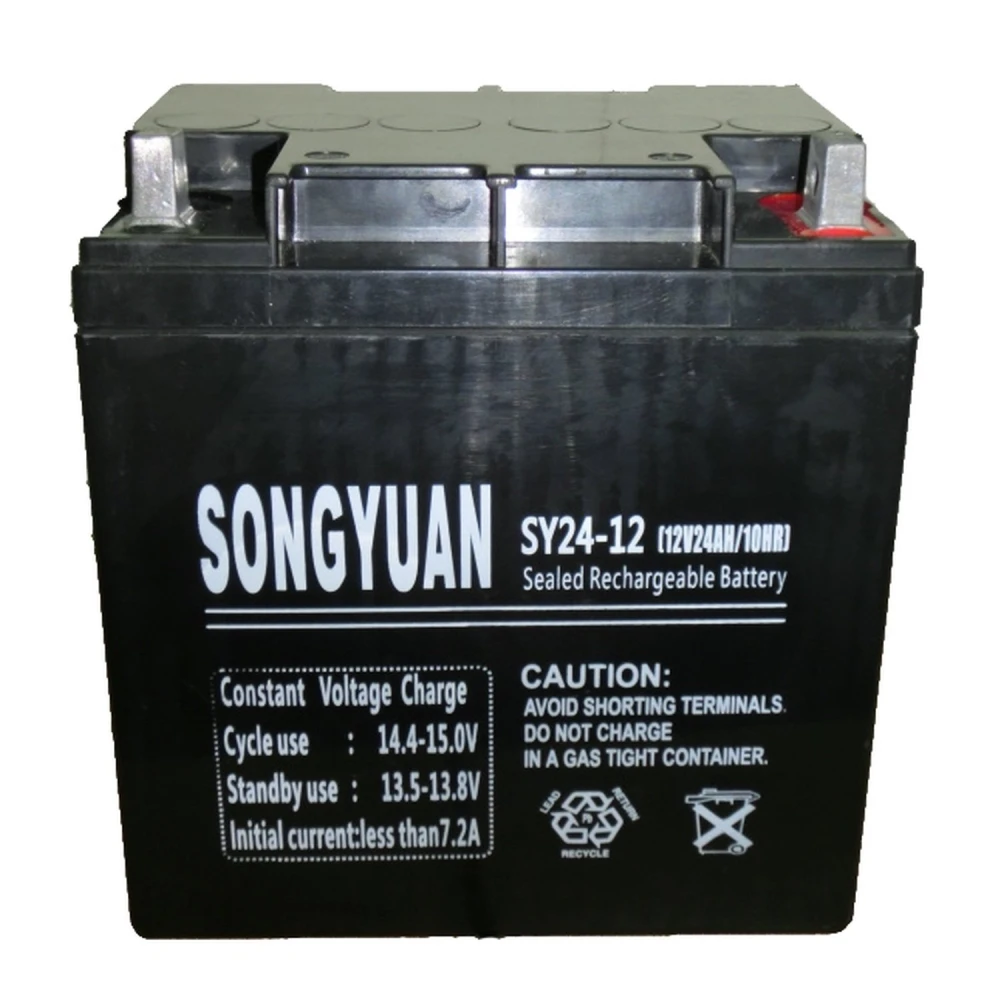 Songyuan 12V 24Ah rechargeable sealed lead acid battery SY24-12