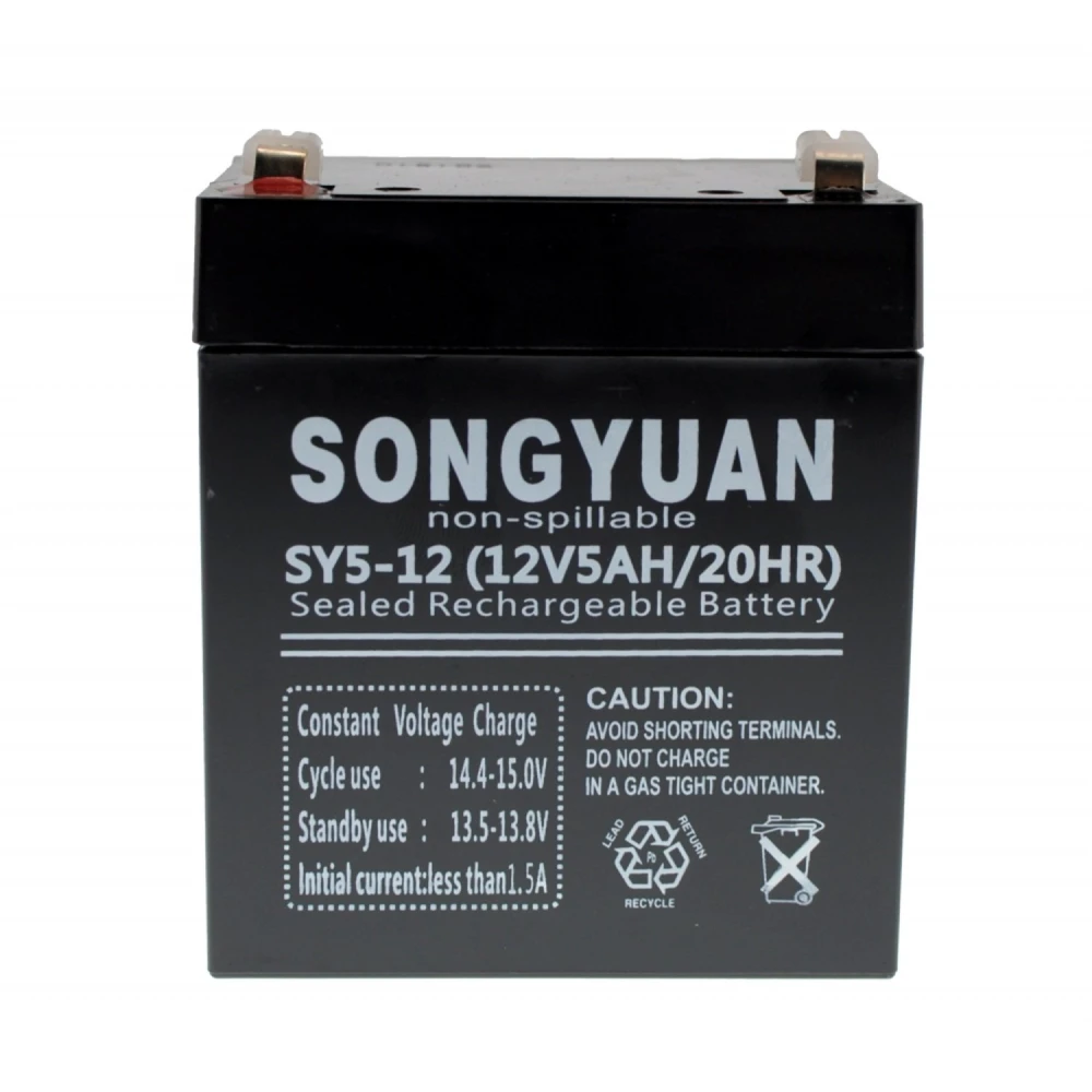 Rechargeable 12V 5Ah Sealed Lead Acid Battery SY5-12 for UPS and e-scooter