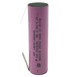 High-quality 18650 rechargeable battery 2600mAh 3.7V with solder tabs