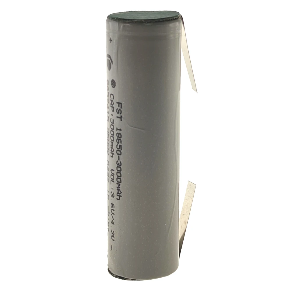 High-quality 18650 rechargeable battery 3000mAh with solder tabs